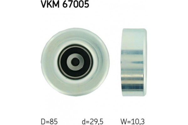 Skf Τροχαλία παρέκκλισης, Ιμάντας poly-V - Vkm 67005