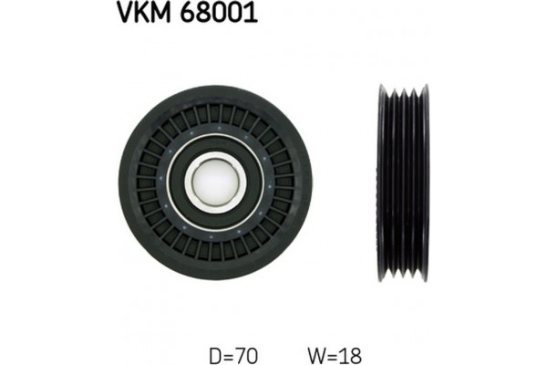 Skf Τροχαλία παρέκκλισης, Ιμάντας poly-V - Vkm 68001