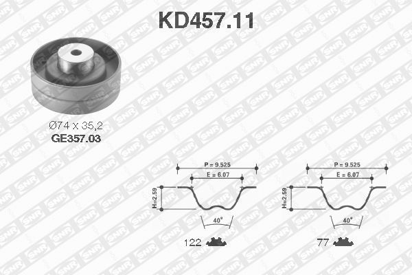 Snr Σετ Οδοντωτού Ιμάντα - KD457.11