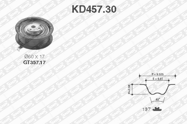 Snr Σετ Οδοντωτού Ιμάντα - KD457.30