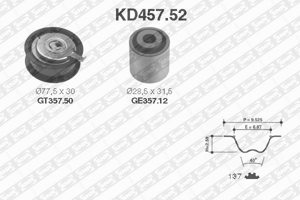 Snr Σετ Οδοντωτού Ιμάντα - KD457.52