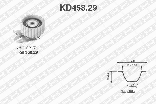 Snr Σετ Οδοντωτού Ιμάντα - KD458.29