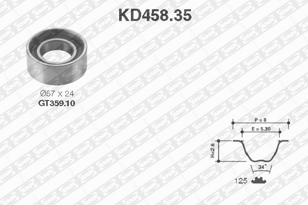 Snr Σετ Οδοντωτού Ιμάντα - KD458.35