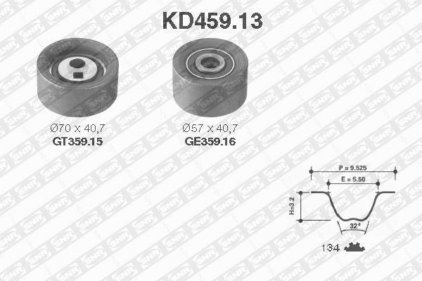 Snr Σετ Οδοντωτού Ιμάντα - KD459.13