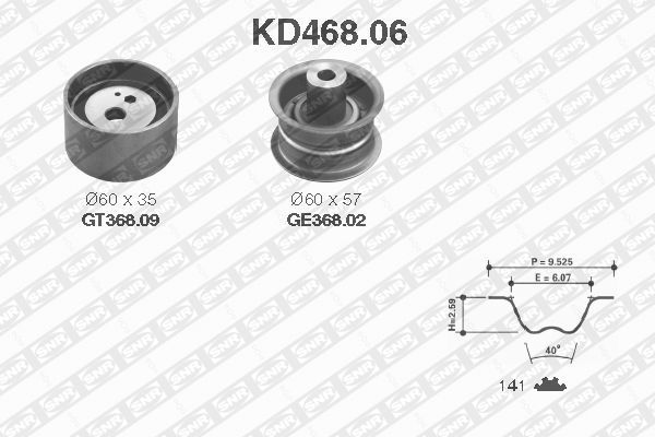 Snr Σετ Οδοντωτού Ιμάντα - KD468.06