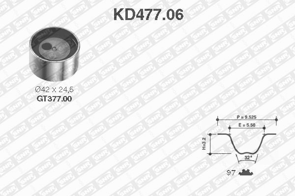 Snr Σετ Οδοντωτού Ιμάντα - KD477.06