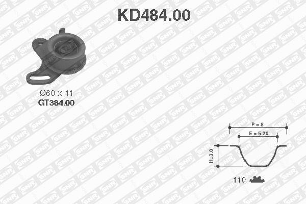 Snr Σετ Οδοντωτού Ιμάντα - KD484.00