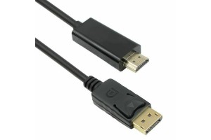 Cable DisplayPort male - HDMI male 1.8m Μαύρο (02.002.0018)