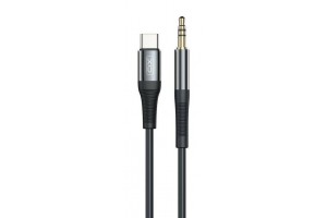 XO NB-R193B Braided USB 2.0 Cable USB-C male - 3.5mm male Μαύρο 1m