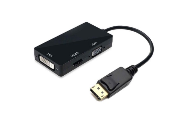 ADAPTOR DP ΑΡΣ ΣΕ HDMI/VGA/DVI ΜΑΥΡΟ