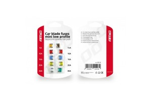 ΑΣΦΑΛΕΙΕΣ MINI LOW PROFILE ΔΙΑΦΟΡΕΣ ΣΕ ΚΑΡΤΕΛΑ 1x5A/1x7.5A/2x10A/2x15A/2x20A/1x25A/1x30A AMIO - 10 TEM