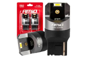 ΛΑΜΠΑΚΙΑ W21W 12/24V 6.000K 2SMD LED FULL CAN-BUS ΛΕΥΚΑ PRO SERIES AMIO - 2 Τεμ.