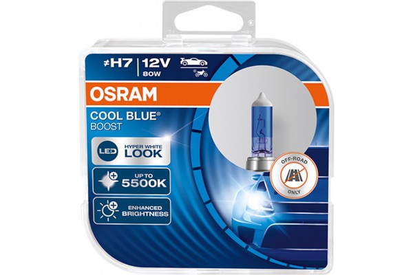Osram H7 12V 80W PX26d Cool Blue Boost 5500K +50% 62210CBB-HCB