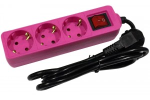 Entac ΠΟΛ/ΖΟ 3 ΘΕΣ ΜΕ. ΔΙΑΚ. 3x1mm 1.5μ ΡΟΖ