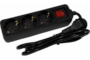 Entac ΠΟΛ/ΖΟ 3 ΘΕΣ ΜΕ. ΔΙΑΚ. 3x1.0mm 1.5μ ΜΑΥΡΟ