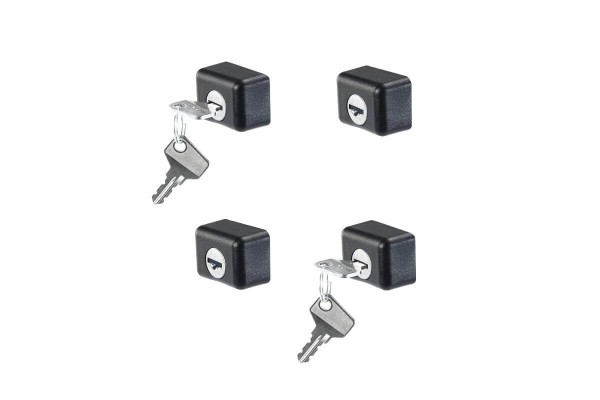 Κλειδαριές Για Μπάρες Οροφής Cruz St & Sr 932-034 Σετ 4 Τεμάχια Με 2 Κλειδιά