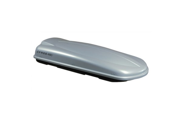 Μπαγκαζιέρα Οροφής Free 480L Silver Γυαλιστερή Με Διπλό Άνοιγμα & Quick Fix Τοποθέτηση
