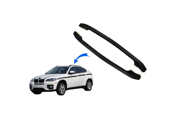 Μπάρες Οροφής Railing Για Bmw X6 E71 E72 08-15 (Roof Rails) Μαύρες 2 Τεμάχια