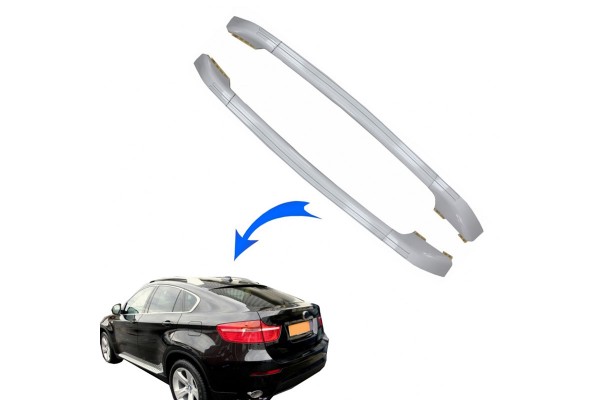 Μπάρες Οροφής Railing Για Bmw X6 E71 E72 08-15 (Roof Rails) Ασημί 2 Τεμάχια