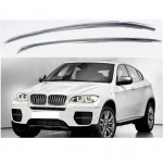 Μπάρες Οροφής Railing Για Bmw X6 E71 2008-2015 Flush-Rails Αλουμινίου Ασημί 2 Τεμάχια