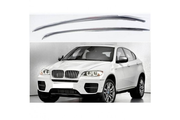 Μπάρες Οροφής Railing Για Bmw X6 E71 2008-2015 Flush-Rails Αλουμινίου Ασημί 2 Τεμάχια