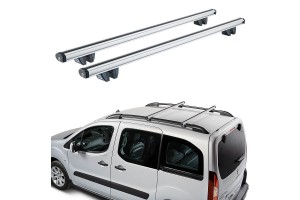 Μπάρες Οροφής Αλουμινίου Cruz 924-066 Alu Cargo R-148cm Railing System Ασημί 2 Τεμάχια