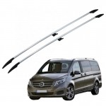 Μπάρες Οροφής Railing Για Mercedes-Benz Vito W447 14+ Αλουμινίου Ασημί 2 Τεμάχια