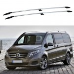 Μπάρες Οροφής Railing Για Mercedes-Benz Vito W447 14+ Αλουμινίου Ασημί 2 Τεμάχια