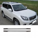 Μπάρες Οροφής Railing Για Toyota Land Cruiser Prado FJ150 2009+ Roof-Rails Αλουμινίου Μαύρες 2 Τεμάχια