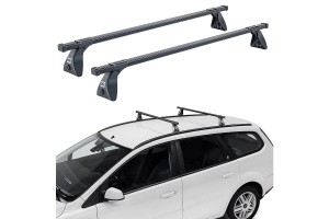 Μπάρες Οροφής Σιδερένιες Cruz 921-100 Optima OS-105cm Μαύρες 2 Τεμάχια