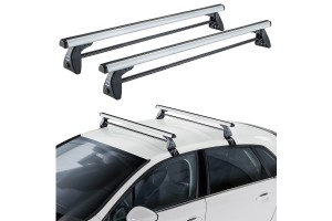 Μπάρες Οροφής Αλουμινίου Cruz 924-014 Optima Alu T-118cm Ασημί 2 Τεμάχια