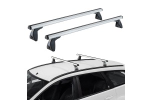 Μπάρες Οροφής Αλουμινίου Cruz 924-024 Optima Alu S-118cm Ασημί 2 Τεμάχια