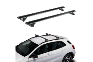 Μπάρες Οροφής Αλουμινίου Αεροδυναμικές Cruz 925-711 Airo Fix Dark 108cm Μαύρες 2 Τεμάχια