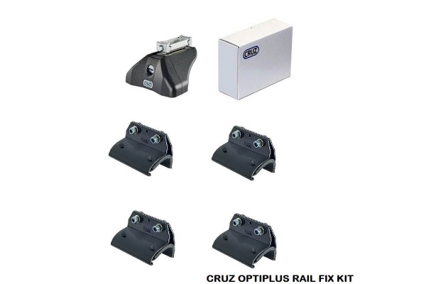 Πόδια / Άκρα Για Μπάρες Οροφής Cruz Optiplus Rail Fix 936-507 Για Audi A3 8P 04-12 5D / Q3 8U 11-18 Sportsback Με Ενσωματωμένο Railing Σετ 4 Τεμάχια