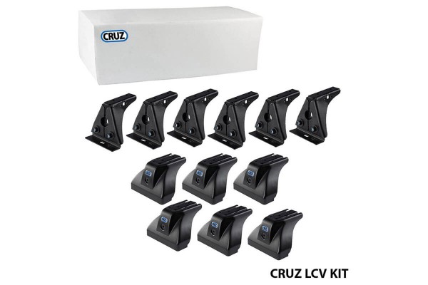 Πόδια / Άκρα Για Μπάρες & Σχάρες Οροφής Cruz Lcv 934-438 Για Vw Caddy 2020+ / Ford Connect 2022+ Σετ 6 Τεμάχια