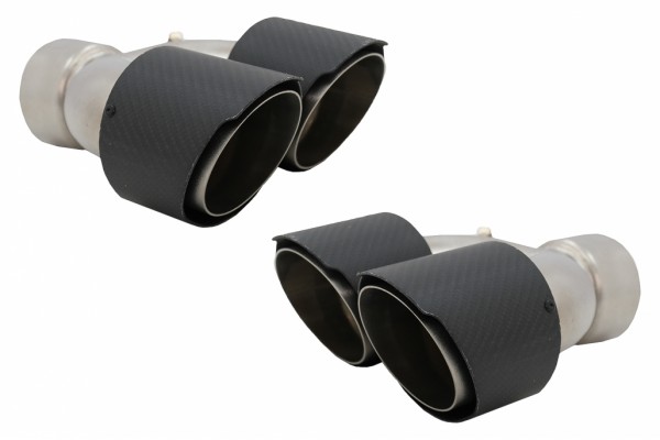 Μπούκες Εξάτμισης Από Ανθρακονήματα Κατάλληλες Για Land Rover, Range Rover Και SUV, Με Ματ φινίρισμα, Είσοδο 8 Cm