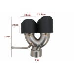 Μπούκες Εξάτμισης Από Ανθρακονήματα Κατάλληλες Για Land Rover, Range Rover Και SUV, Με Ματ φινίρισμα, Είσοδο 8 Cm