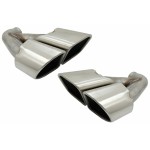 Διπλές Άκρες Σιγαστήρα Εξάτμισης Κατάλληλες Για Porsche Cayenne 92A Facelift (10/2014-2017) Turbo Design