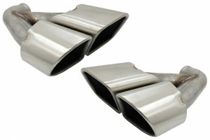 Διπλές Άκρες Σιγαστήρα Εξάτμισης Κατάλληλες Για Porsche Cayenne 92A Facelift (10/2014-2017) Turbo Design