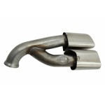 Διπλές Άκρες Σιγαστήρα Εξάτμισης Κατάλληλες Για Porsche Cayenne 92A Facelift (10/2014-2017) Turbo Design