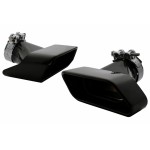 Μπούκες Εξάτμισης Κατάλληλες Για Bmw Σειρά 5 Sedan Touring F10 F11 F18 (2011-2017) 550i V8 Lci Square Design Black Edition