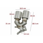 Μπούκες Σιγαστήρα Εξάτμισης Κατάλληλες Για Bmw Σειρά 5 G30 G31 G38 Σειρά 6 G32 (2016-2020) M5 Σχεδιασμός Χρωμίου