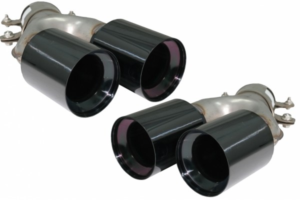 Μπούκες Σιγαστήρα Εξάτμισης Κατάλληλες Για Bmw Σειρά 5 G30 G31 G38 (2016-2020) Σειρά 6 G32 (2016-2020) M5 Design Black