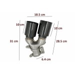 Μπούκες Σιγαστήρα Εξάτμισης Κατάλληλες Για Bmw Σειρά 5 G30 G31 G38 (2016-2020) Σειρά 6 G32 (2016-2020) M5 Design Black