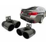 Μπούκες Εξάτμισης Κατάλληλες Για Bmw Σειρά 5 F10 F11 (2011-2017) M5 Lci Design Μαύρο
