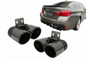 Μπούκες Εξάτμισης Κατάλληλες Για Bmw Σειρά 5 F10 F11 (2011-2017) M5 Lci Design Μαύρο