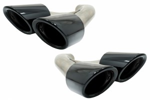 Μπούκες Εξάτμισης Κατάλληλες Για Porsche Cayenne 92A Facelift (10/2014-2017) Gts Design Piano Black