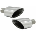 Μπούκες Σιγαστήρα εξάτμισης, Σωλήνες Ουράς Κατάλληλες Για Audi A4 B9 (2016-2019) A5 F5 (2017-2019) Χρωμιωμένο