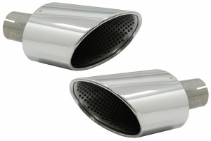 Μπούκες Σιγαστήρα εξάτμισης, Σωλήνες Ουράς Κατάλληλες Για Audi A4 B9 (2016-2019) A5 F5 (2017-2019) Χρωμιωμένο