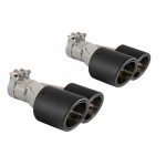 Διπλές Άκρες Σιγαστήρα Εξάτμισης Universal Με Ματ Φινίρισμα Από ανθρακονήματα, Είσοδος 6cm/2.36inch